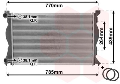 VAN WEZEL Radiaator,mootorijahutus 03002233